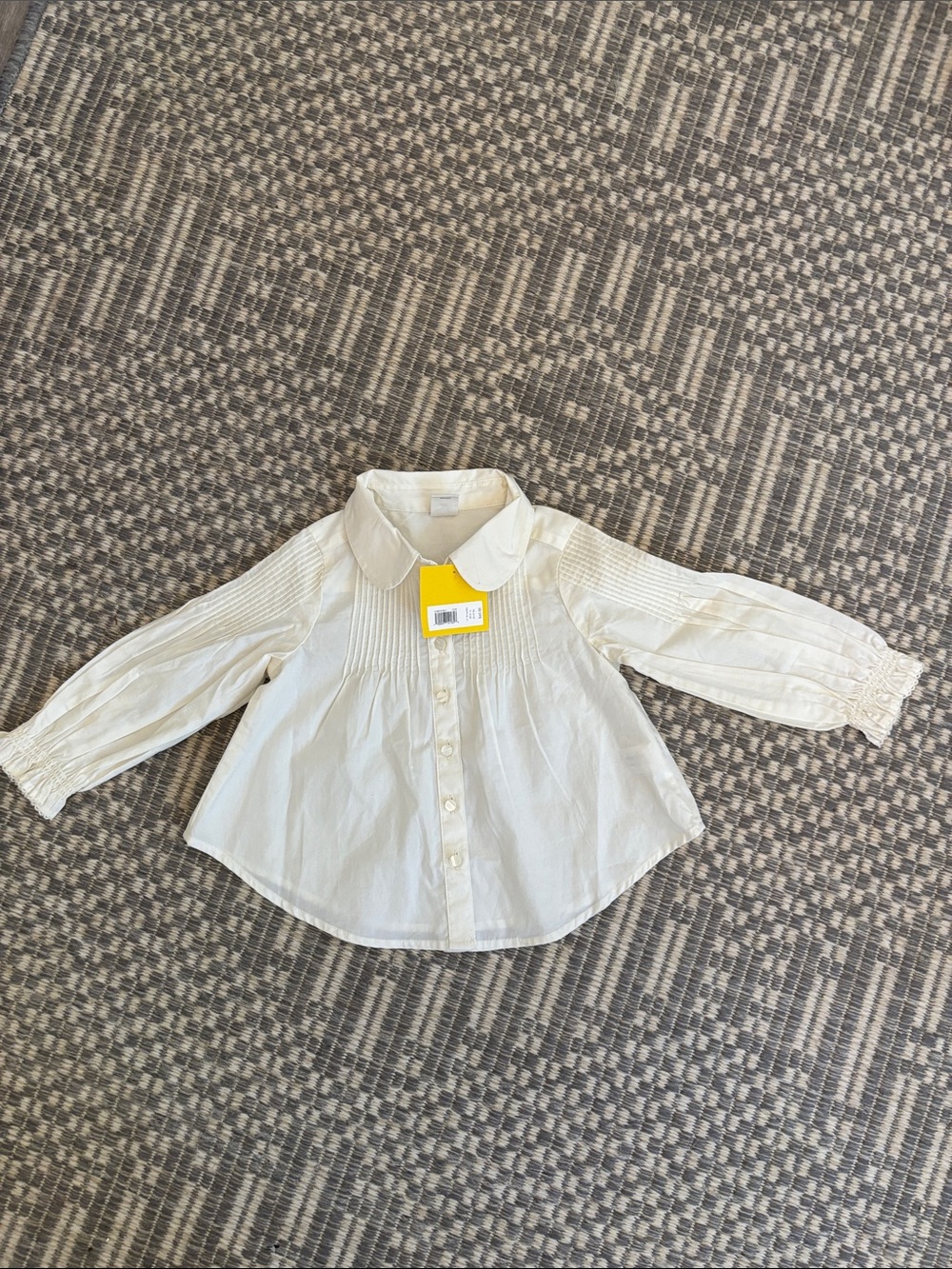 Banana Republic Cream Button-Down Blouse with Peter Pan Collar